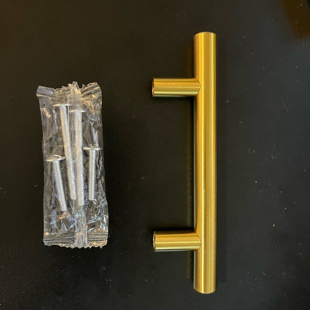 Gold Cabinet Handle with Screws